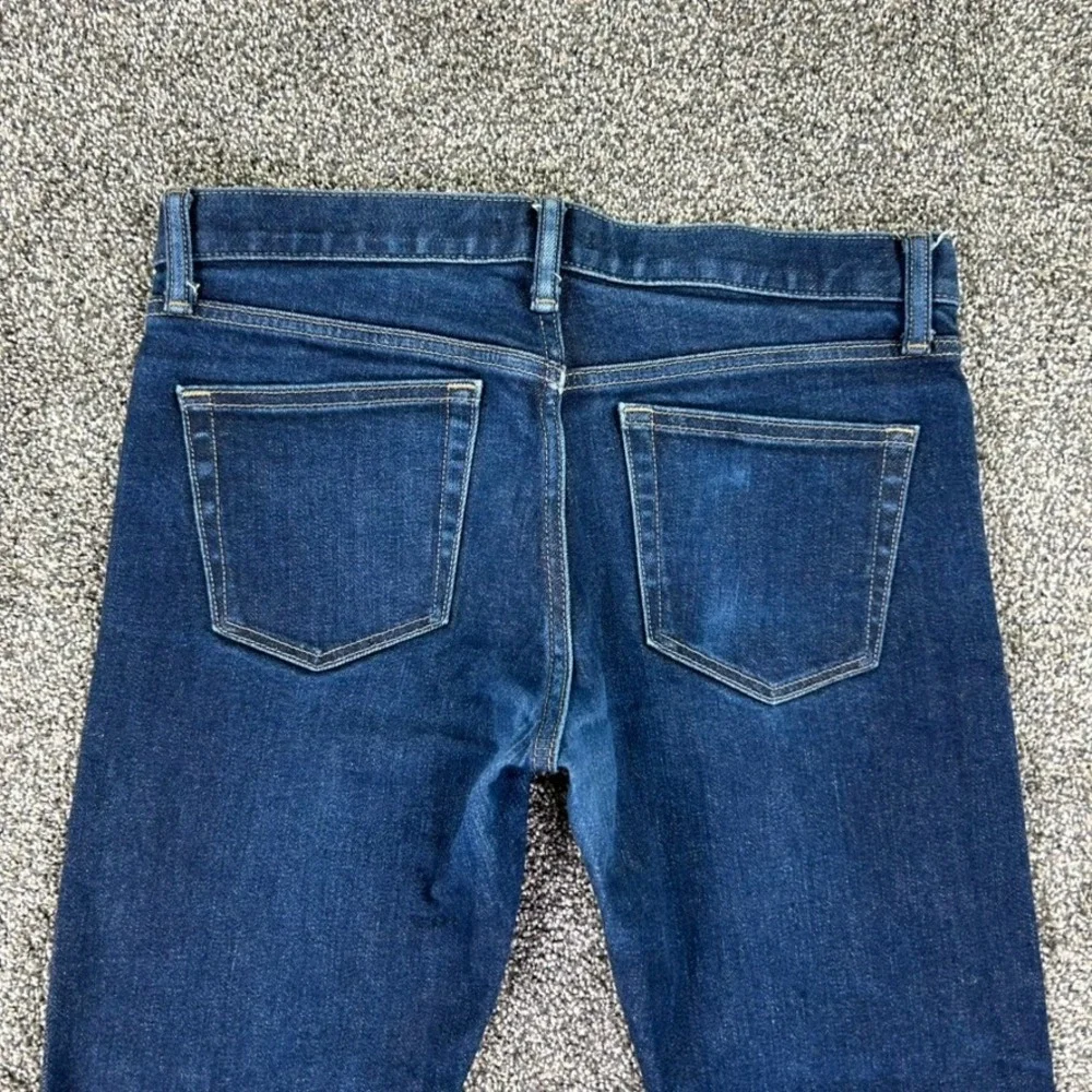 Uniqlo Kaihara Selvedge Indigo Blue Denim Jeans Men 31x32 Slim Straight Low Rise